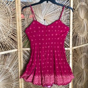 Mudd Button Up Spaghetti Strap Romper